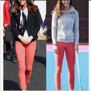 J Brand Tangerine Maternity Skinny Jeans.